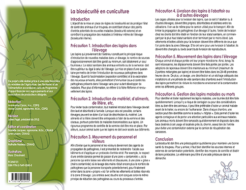 Verso de la fiche La biosécurité en cuniculture