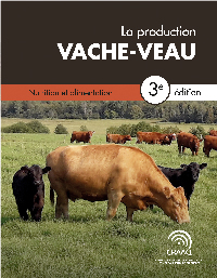 Chapitre 5. Nutrition et alimentation - La production vache-veau, 3e édition