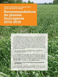 Recommandations de plantes fourragères 2015-2016