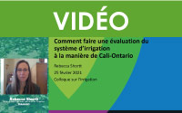 Comment faire une évaluation du système d'irrigation - à la manière de Cali-Ontario