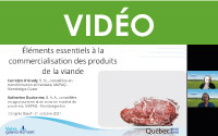 Éléments essentiels à la commercialisation des produits de la viande
